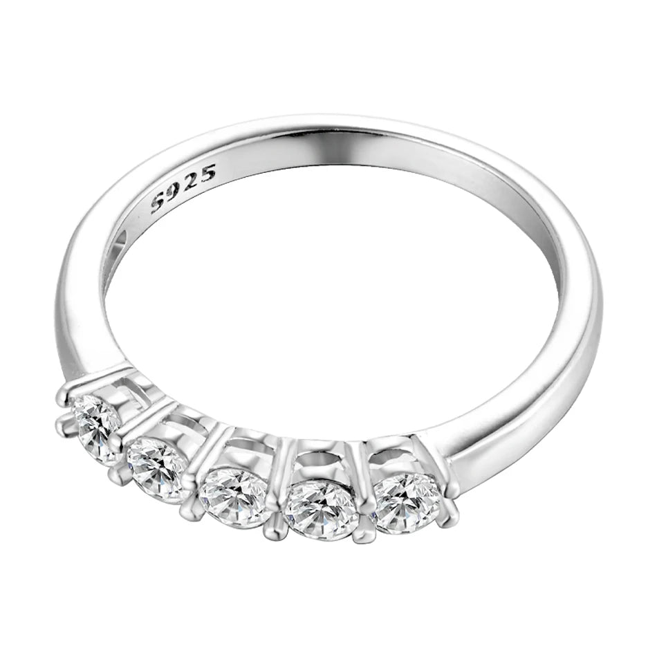 URMYLADY 0.5CT Moissanite Ring for Women – 925 Sterling Silver Wedding Band Stackable White Gold Ring