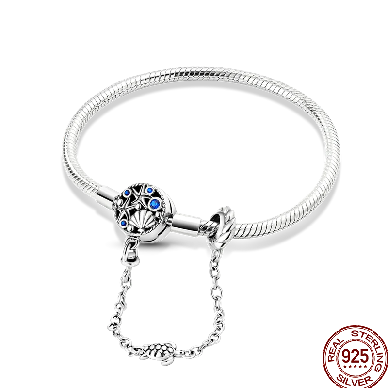 925 Sterling Silver Rainbow Leather Braided Bracelet | Eternal Love Stars & Moon Charm – DIY Women’s Beaded Jewelry Gift