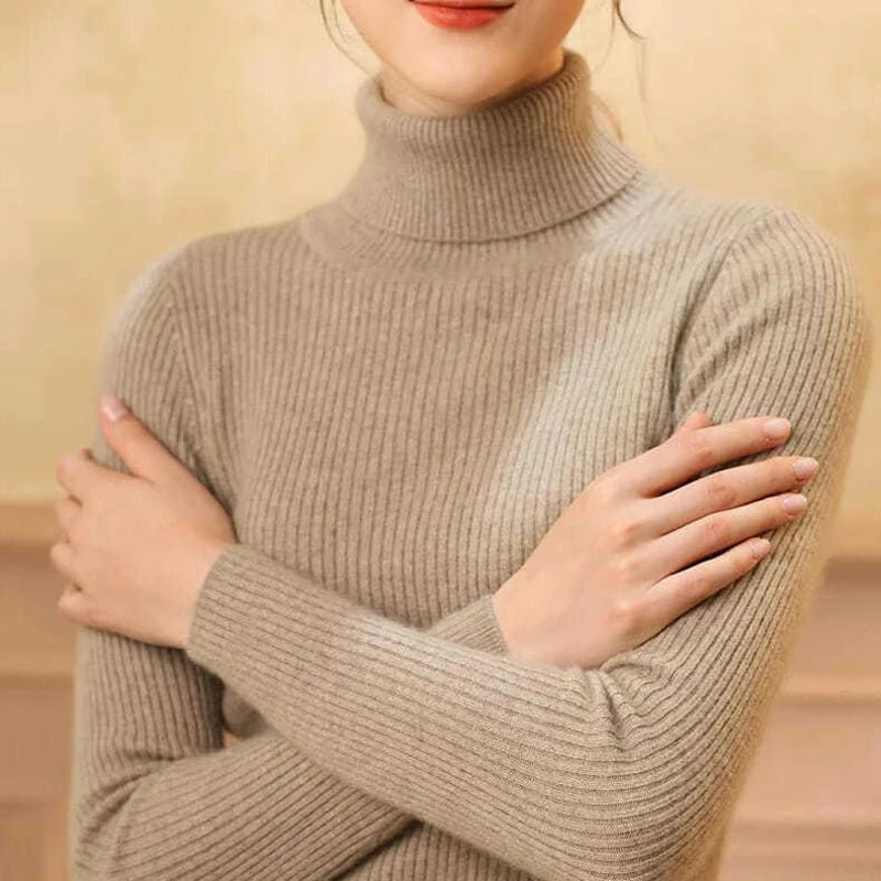Heliar Women’s Fall Turtleneck Sweater – Soft Knitted Cashmere Pullover, Basic Warm Jumper for Autumn Winter 2024