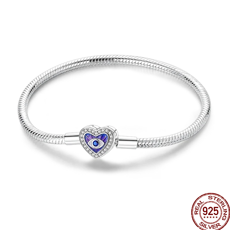 925 Sterling Silver Rainbow Leather Braided Bracelet | Eternal Love Stars & Moon Charm – DIY Women’s Beaded Jewelry Gift