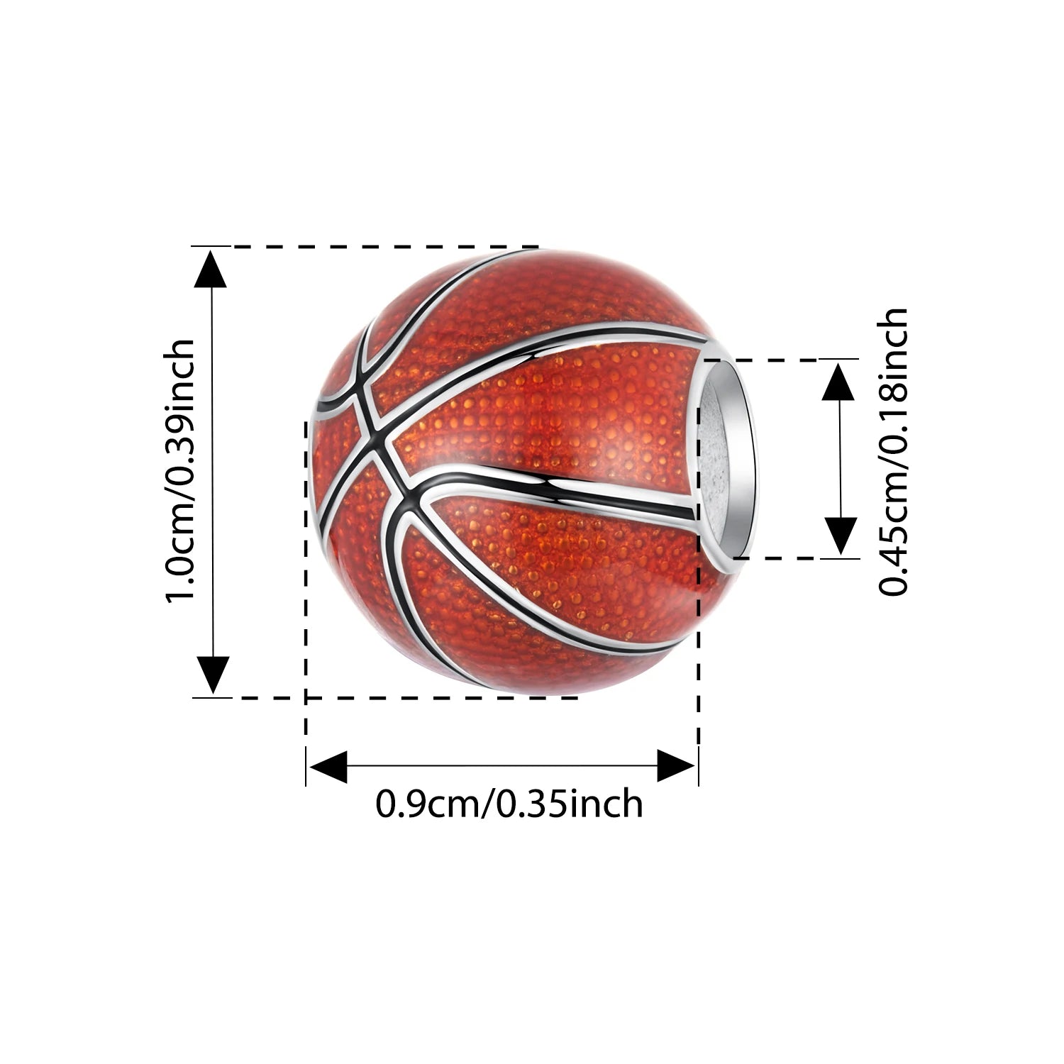 BISAER 925 Sterling Silver Ball Series Charms – Football, Volleyball, Tennis & Basketball Beads Fit Pandora Bracelet DIY Jewelry