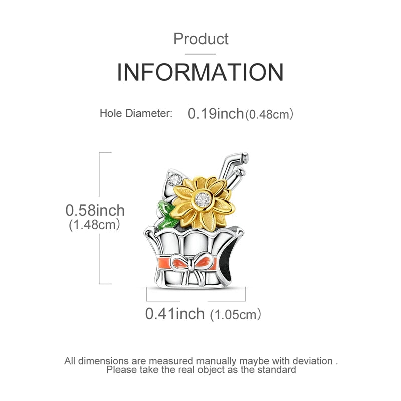 Halloween 925 Sterling Silver Charms | Pumpkin Skeleton Witch Bat Beads for Bracelet DIY Jewelry