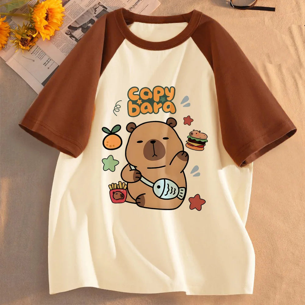 Funny Capybara T-Shirt | Unisex Summer Cute Animal Graphic Tee | Short Sleeve Streetwear Top