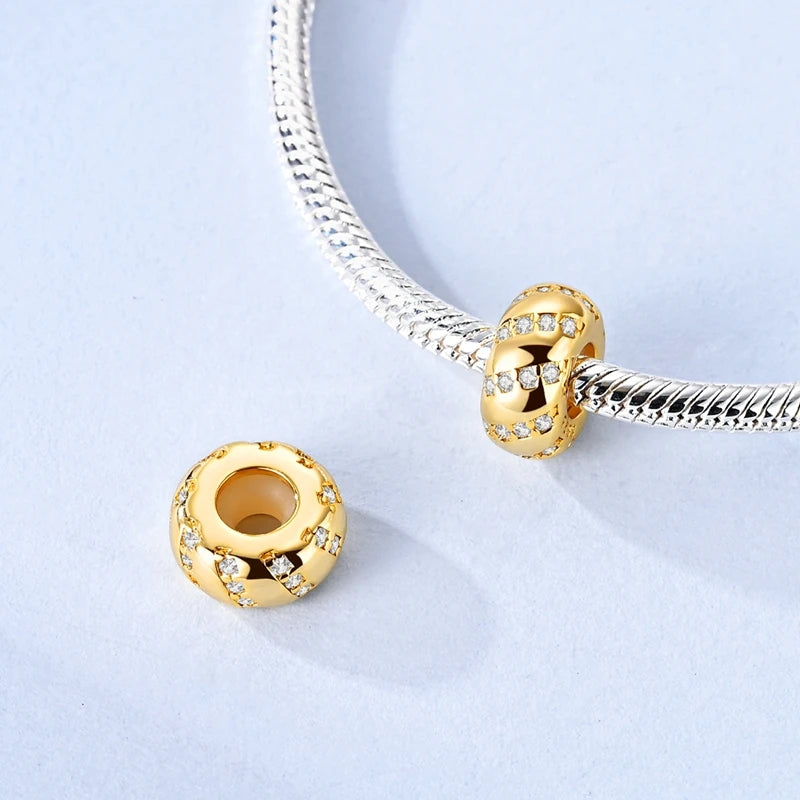 925 Sterling Silver Star, Moon & Watch Cube Charms | Original Beads Fit Bracelet & Pendant DIY Fine Jewelry Gift for Women