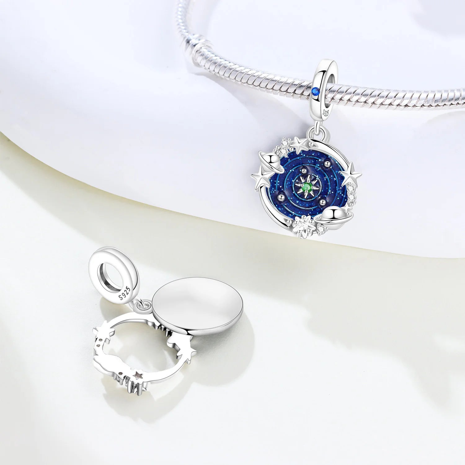 925 Sterling Silver Lovers Charms | Star Moon Sun & Magic Tarot Card Pendant for Bracelet Necklace DIY Jewelry Gift