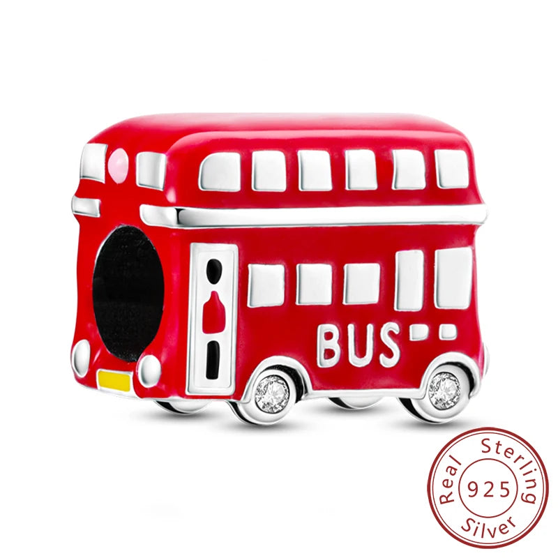 Original 925 Sterling Silver Paris Tower & Travel Charms – DIY Bracelet & Pendant Jewelry