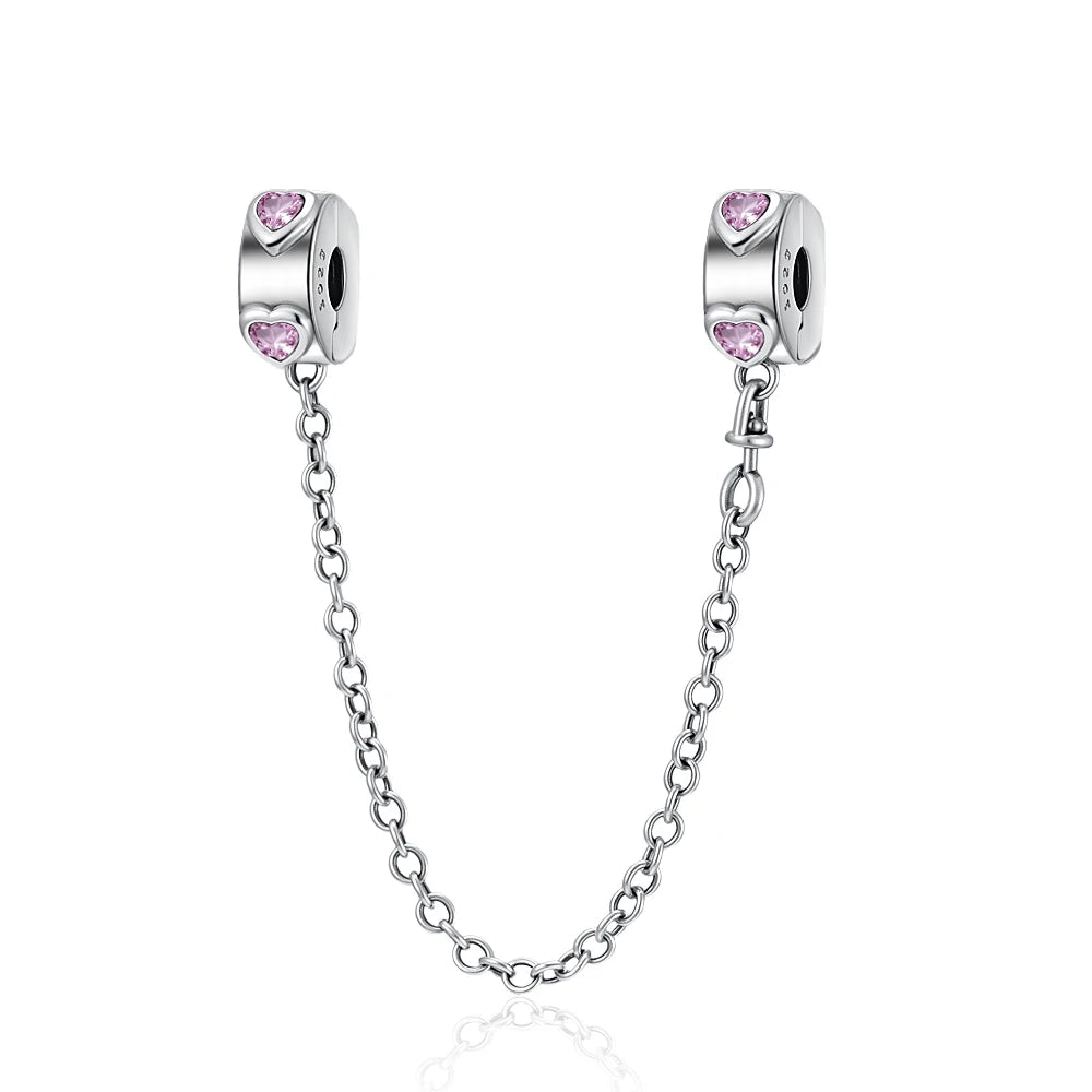 925 Sterling Silver Butterfly, Moon & Life Tree Safety Chain | Fits Original Bracelet DIY Jewelry Accessory