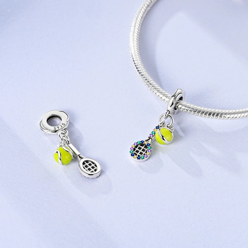 925 Sterling Silver Colorful CZ Zircon Dangle Charm | 2025 New Fashion Bead | Fits Pandora Bracelet | DIY Jewelry Gift