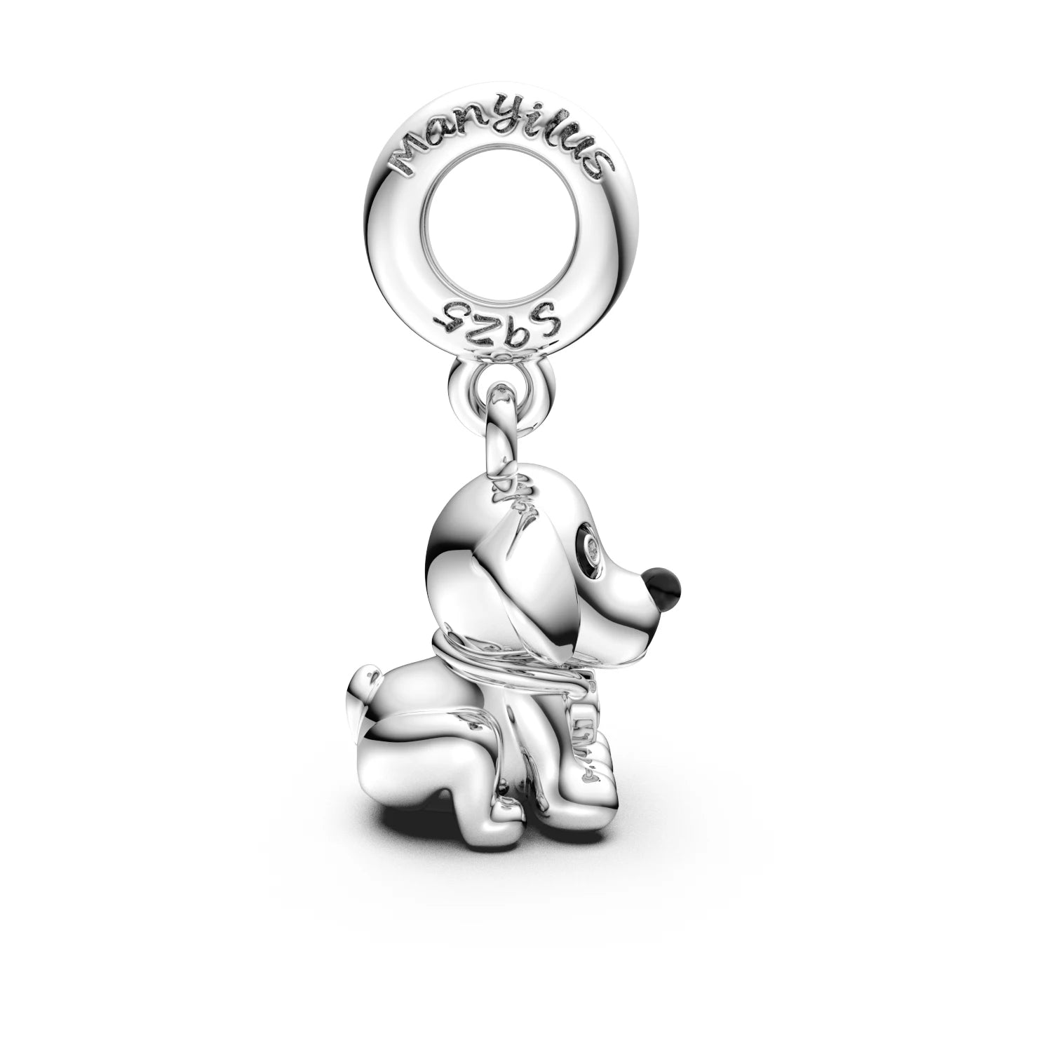 Manyilus 2025 New S925 Sterling Silver Dog Charms | Keychain, Bag & Bracelet Jewelry for Women