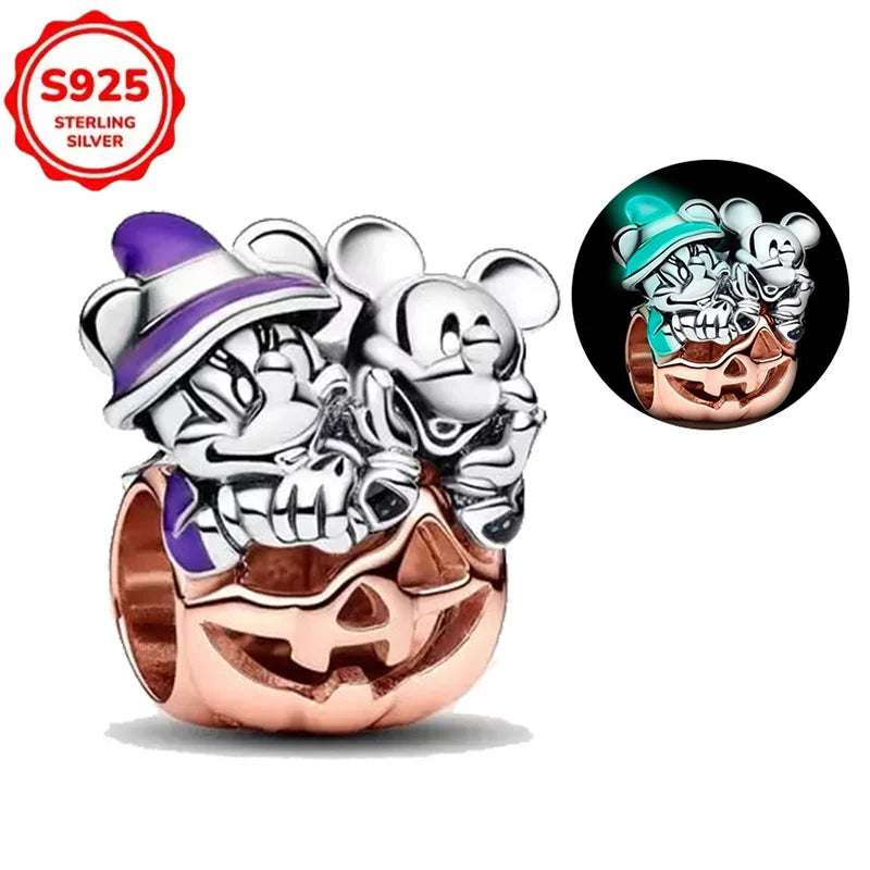 New Disney 925 Sterling Silver Cheshire Cat & Dumbo Charms – Original Bracelet Beads DIY Pendant Halloween Jewelry Gift