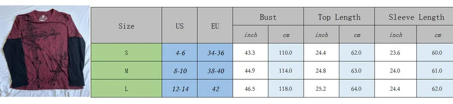 Y2K Grunge Emo Vintage T-Shirt | Gothic Patchwork Long Sleeve E-Girl Cyber Goth Streetwear Top