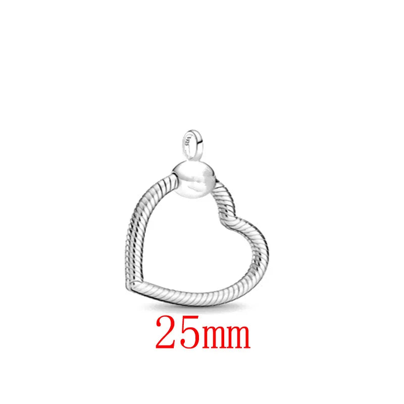 High Quality 925 Sterling Silver Heart, Bow & Square Necklace | Exquisite Women’s Holiday Charm Jewelry Gift