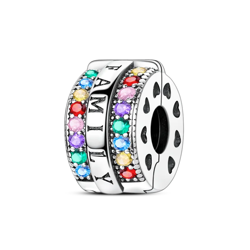 925 Sterling Silver Zircon Bowknot Heart Balloon Charms | Original Pendant Beads Fit Bracelet DIY Fine Jewelry for Women