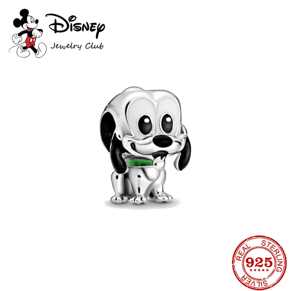 HEROCROSS Disney 925 Sterling Silver Charms | Mickey Mouse, Winnie the Pooh & Stitch Beads Fit Pandora Bracelet