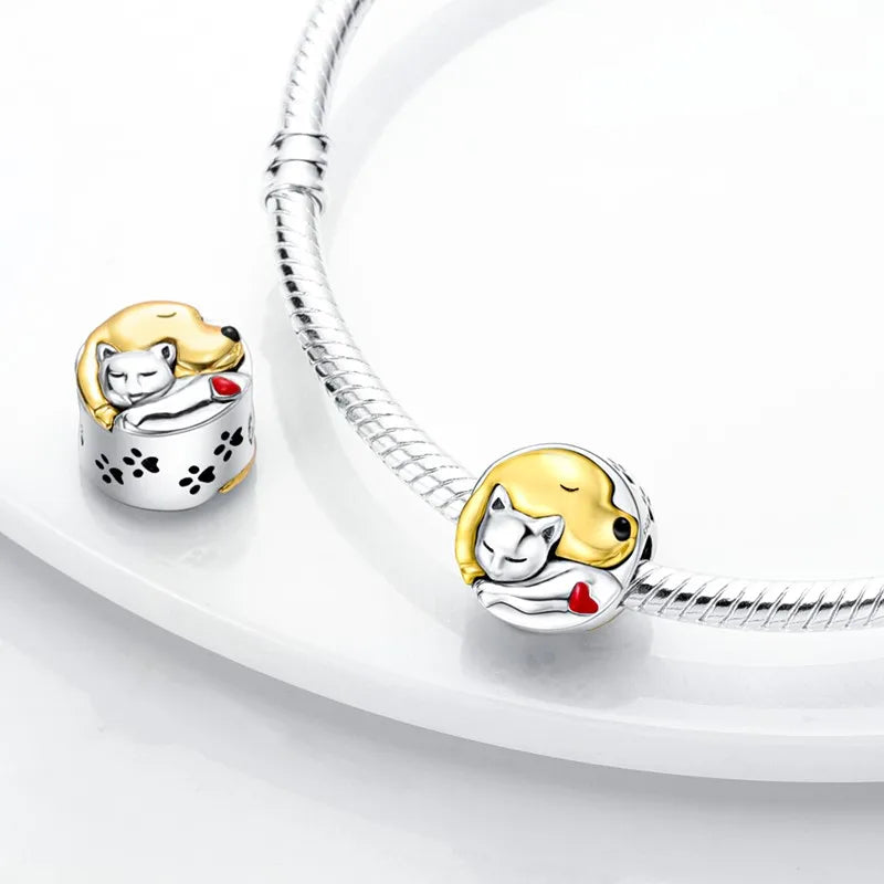 Cat Collection 925 Sterling Silver Charms Bead | Persian Bell & Multifarious Cat Dangle Fit Pandora Bracelet Necklace DIY Jewelry