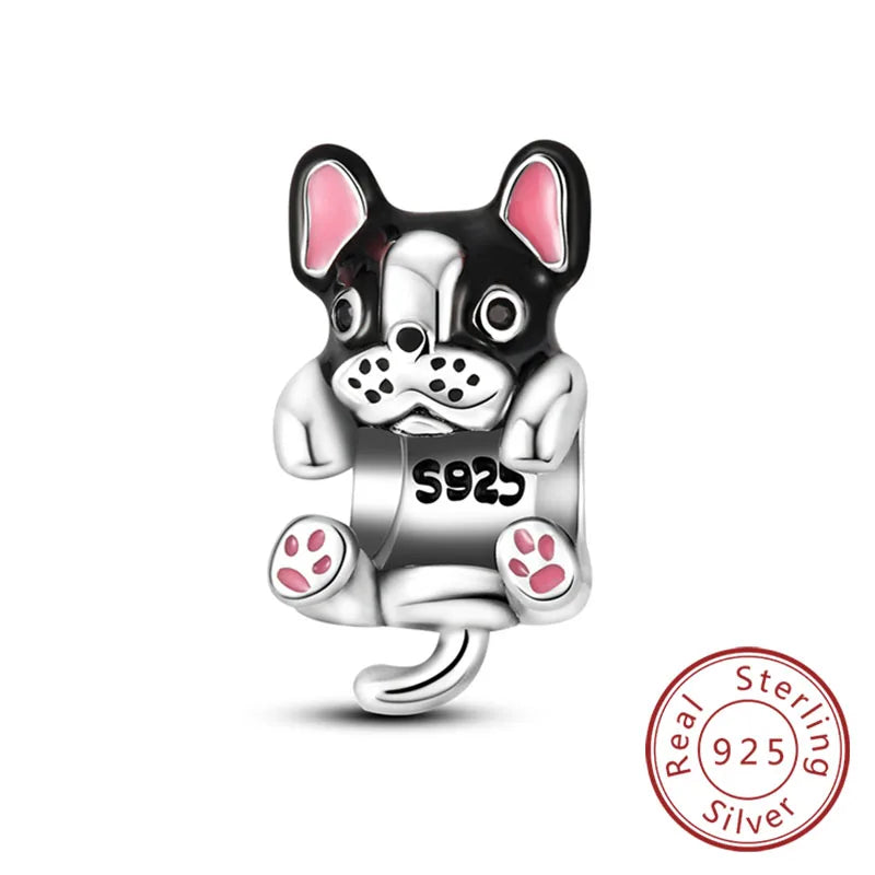 Cute Animal Puppy & Cat Charms | Fit Original 925 Sterling Silver Bracelet – DIY Women’s Fine Jewelry Beads