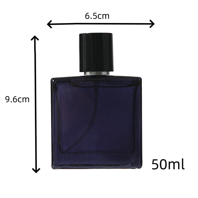 30/50/100ml Refillable Perfume Bottle – Bright Black Glass Spray Atomizer | Portable Travel Mist Bottle