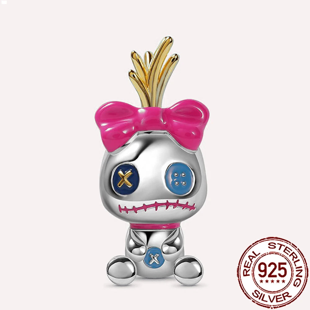 Gothic 925 Sterling Silver Grim Reaper Skull Charm Bead Fit Pandora Bracelet