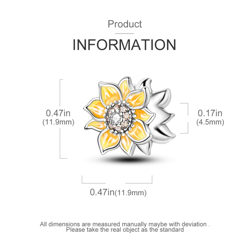 925 Sterling Silver Golden Zircon Saturn Flower Butterfly Charm Bead Fit 3MM Original Bracelet Women DIY Jewelry