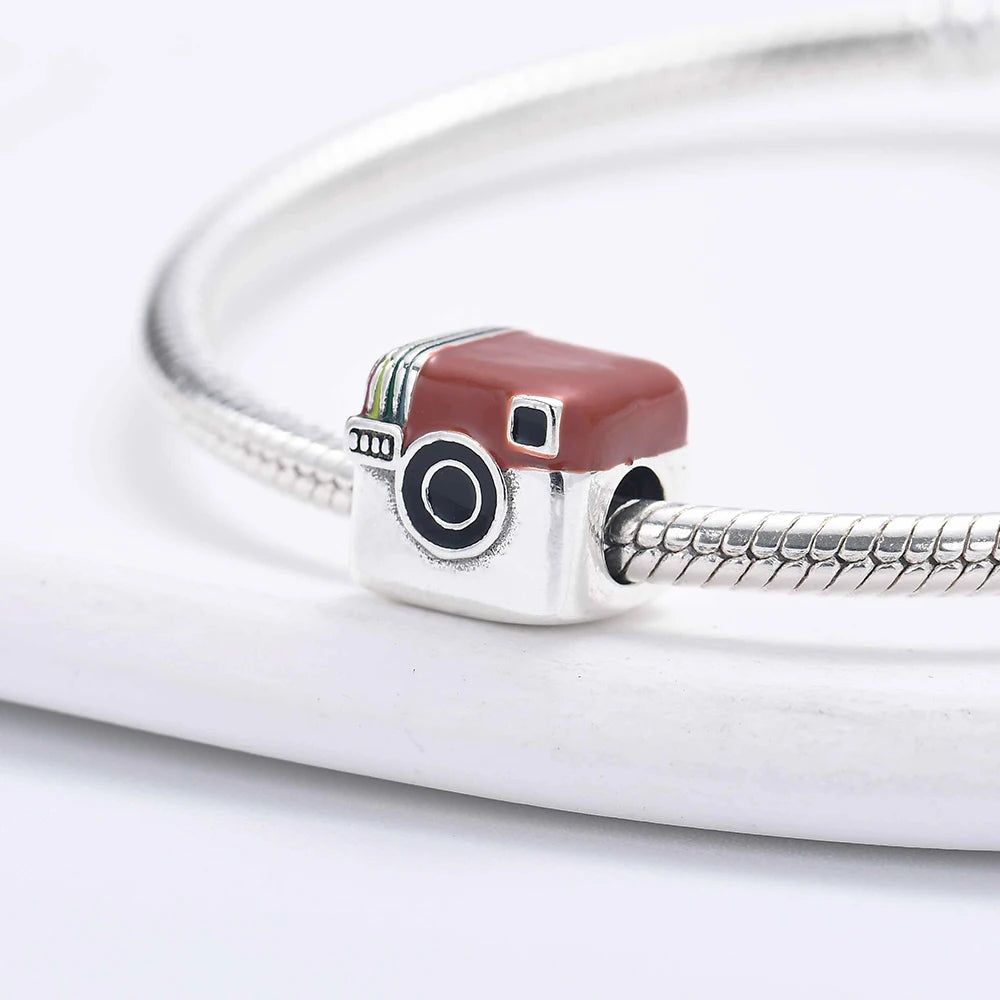 925 Sterling Silver Camera Earphone Watch Charms Beads | DIY Fashion Jewelry for Women Bracelets