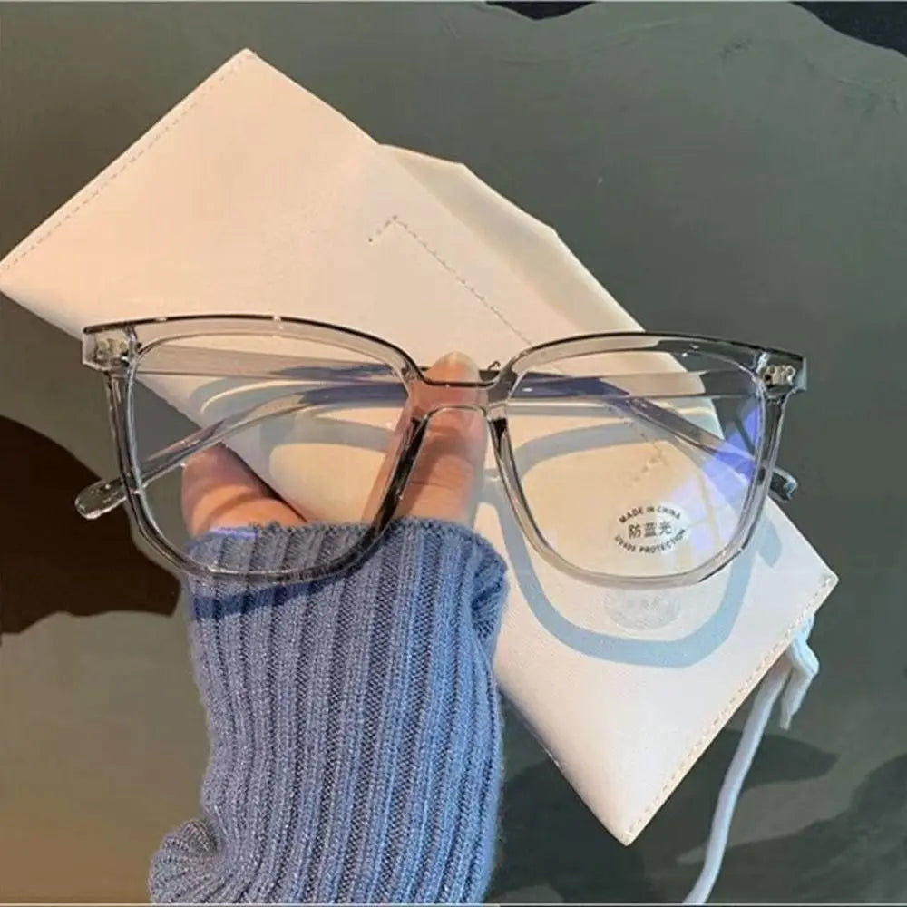 Large Square Frame Anti-Blue Light Glasses – Fashion Retro Computer Reading Eyeglasses for Men & Women | Optical Spectacle Eyewear