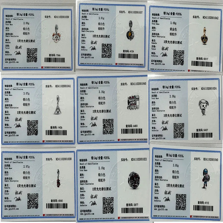 925 Sterling Silver Marvel Series Disney Charms | Fits Original DIY Bracelets Women Jewelry Gifts