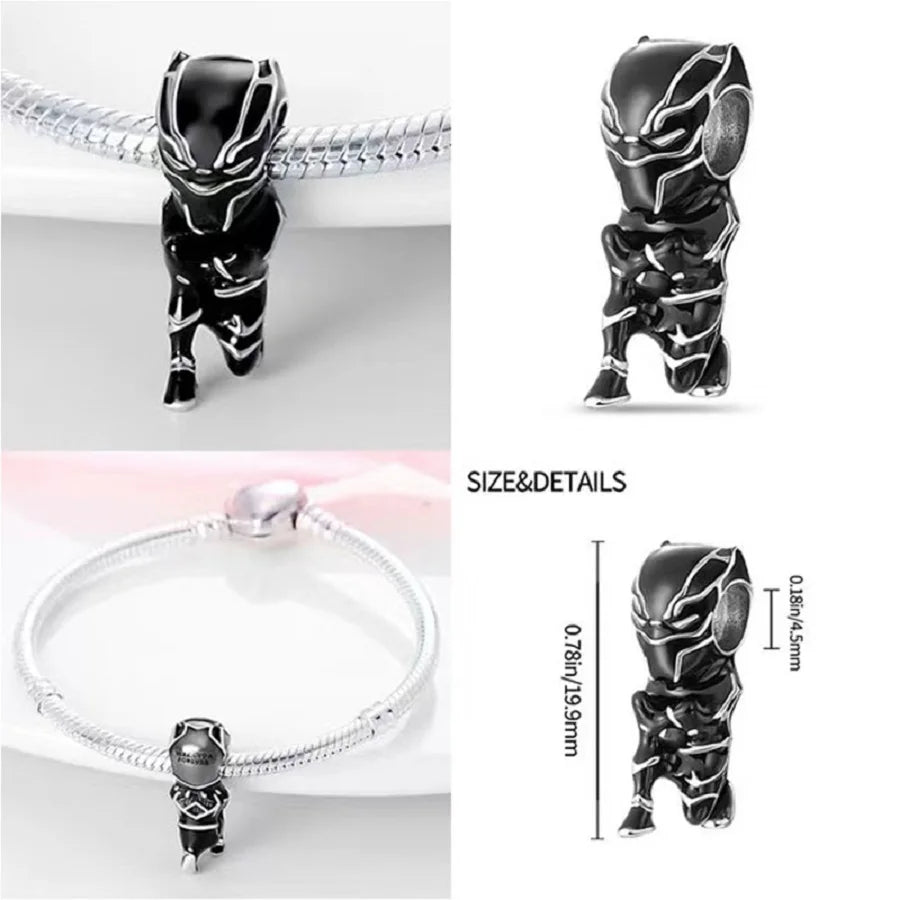 2025 S925 Sterling Silver Spider Man Crown Snake Bone Bracelet | Fashion DIY Jewelry Gift for Women