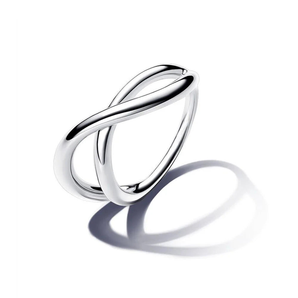 2025 New 100% Sterling Silver Romantic Heart Two-Tone Envelope Charm Ring | Luxurious Women’s High-Quality Jewelry