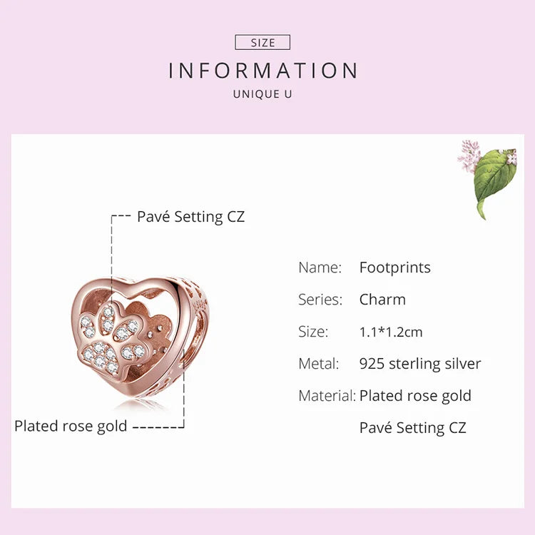 BISAER 925 Sterling Silver Dog Charm | Cute Dachshund Pet Bead Pendant for Women’s DIY Bracelet Jewelry