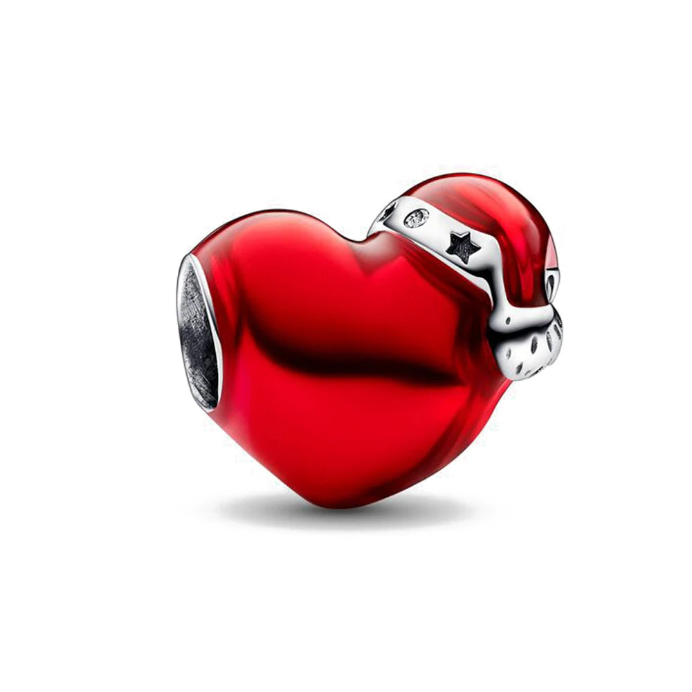 925 Sterling Silver Santa Claus Christmas Tree Elk Socks Charm | Fits Original Pandora Bracelet | DIY Lady Girl Jewelry