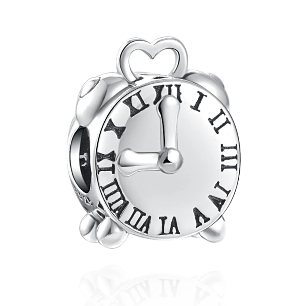 New 925 Sterling Silver Cross, Hope, Alarm Clock & Paw Charm | DIY Fine Beads for Original Bracelets & Pendant Charms for Women