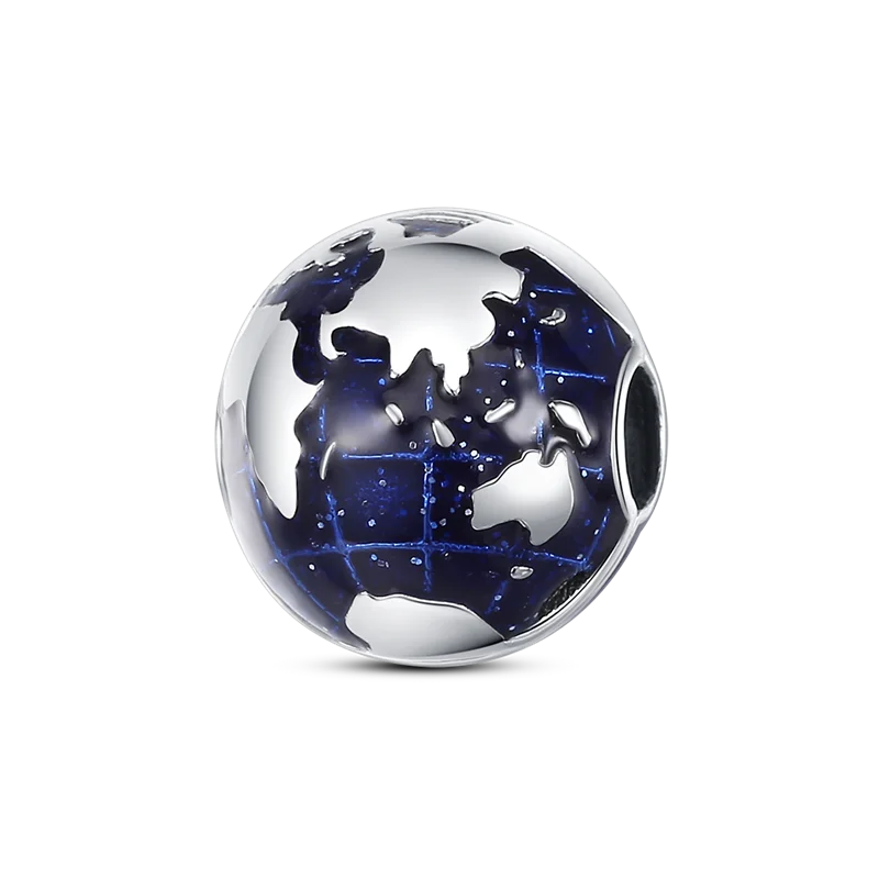 Blue Series 925 Sterling Silver Charms | Butterfly, Earth & Ocean Beads Pendants Fit Original Bracelet DIY Jewelry