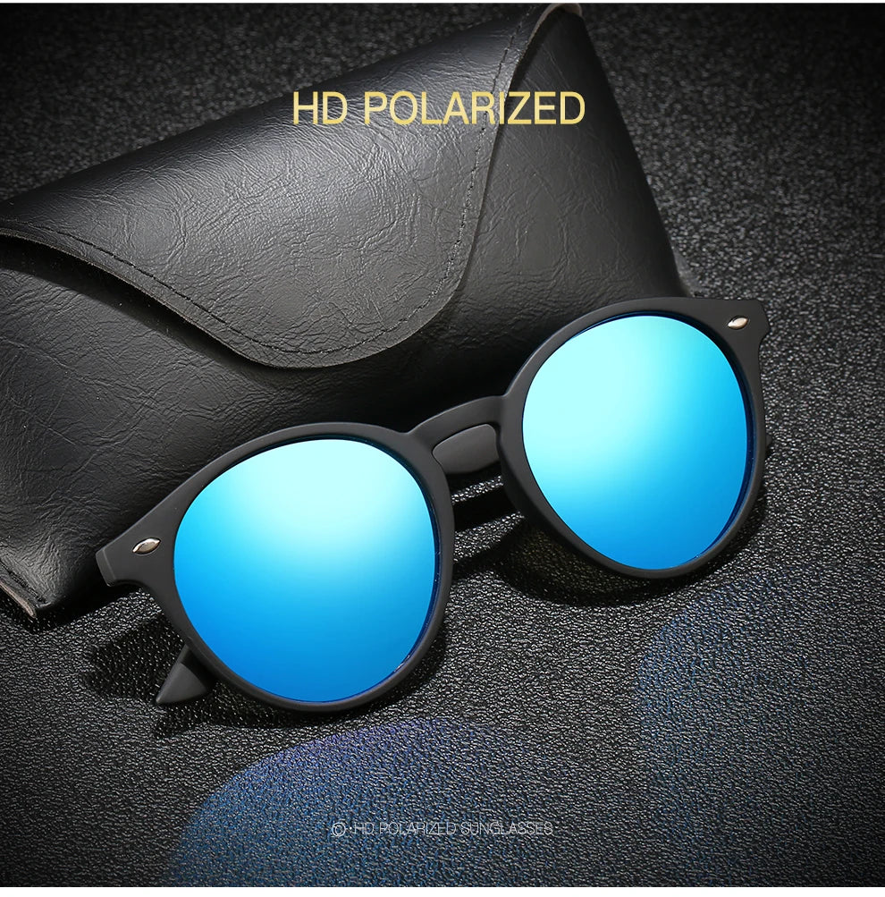 Fashion Round Polarized Sunglasses – Women Men Classic Vintage Driving & Travel Sun Glasses UV400 Designer Eyewear