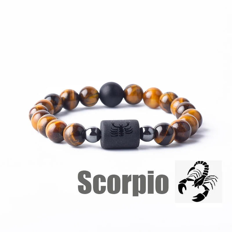 Zodiac Sign Bracelet for Men & Women | 12 Constellation Bangles | Gemini, Virgo, Leo, Libra Friendship Gift