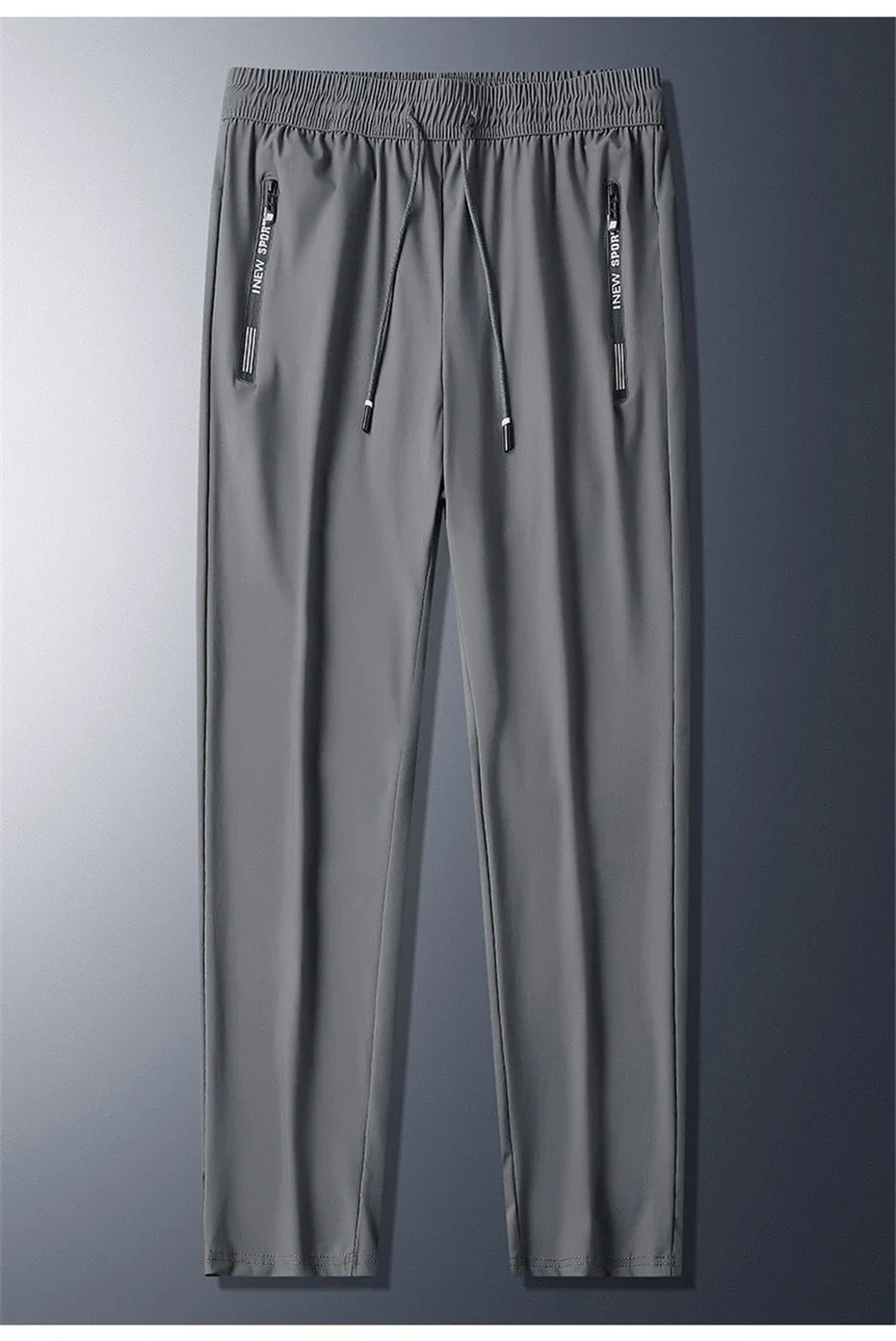 2024 Men’s Plus Size Summer Cool Pants | 7XL–8XL Stretch Sweatpants | Casual Lightweight Trousers in Black & Grey