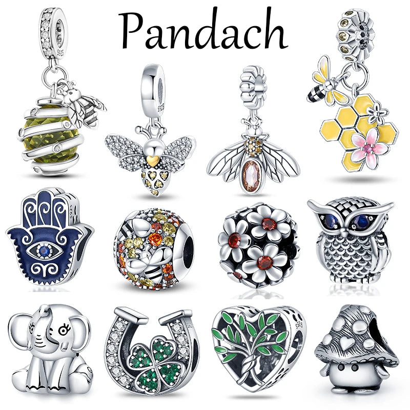 925 Sterling Silver Bee Series Charms | Fit Original Pandora Bracelet – DIY Women’s Jewelry Beads Hot Sale