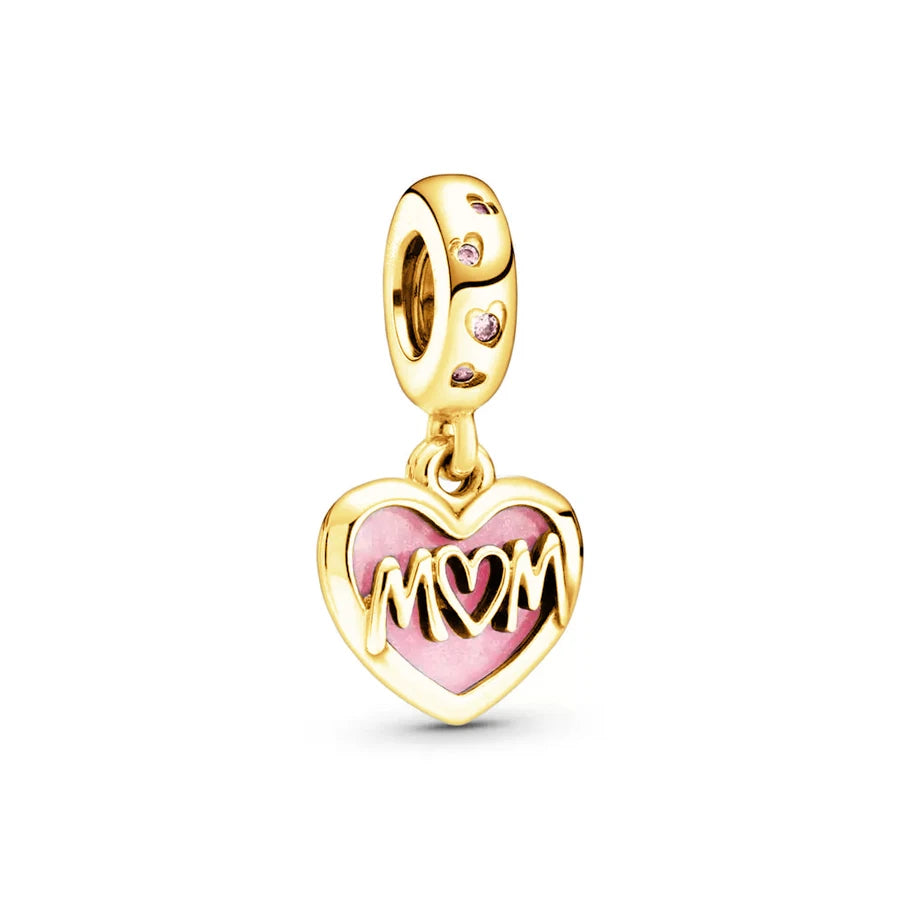 Hot Sale Gold Plated Heart & Chinese Dragon Charm Beads | Fashion Jewelry for Original Silver Bracelets