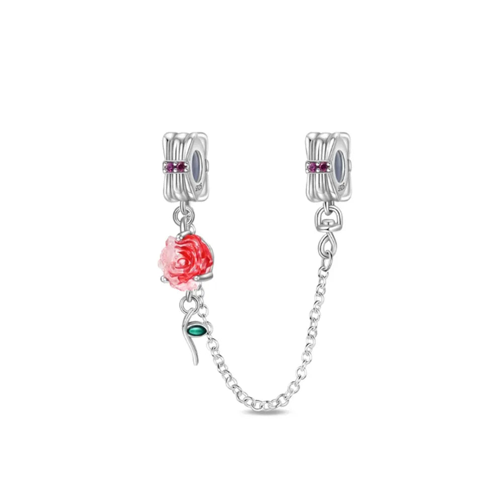 925 Sterling Silver Butterfly, Moon & Life Tree Safety Chain | Fits Original Bracelet DIY Jewelry Accessory