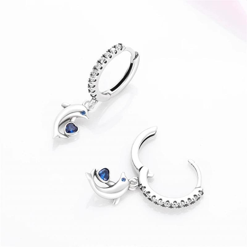 925 Sterling Silver Glowing Starfish & Shell Earrings | Fashion Jewelry for Women