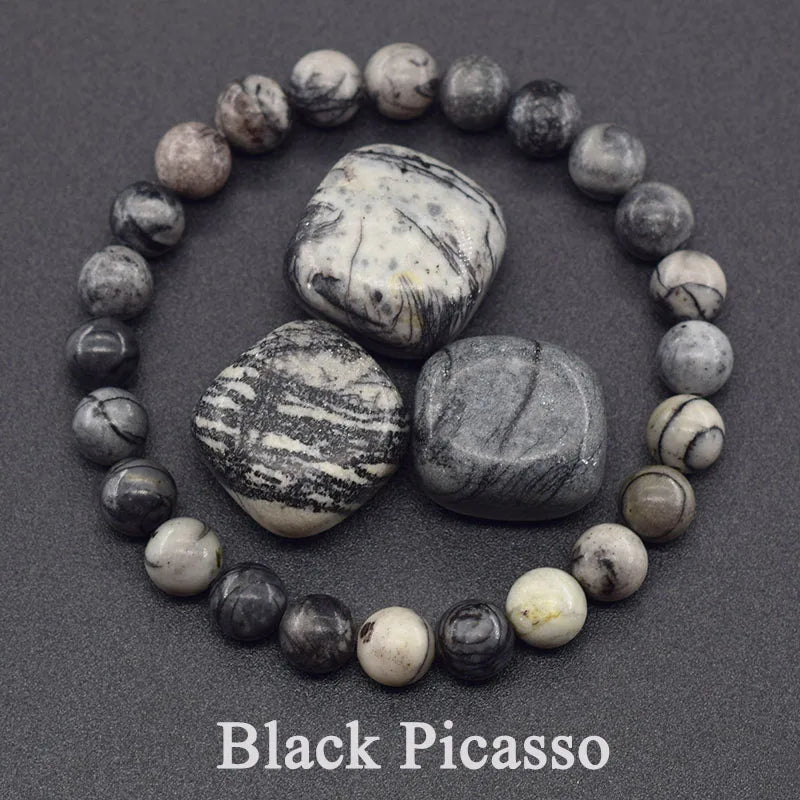 Original Natural Pyrite & Hematite Energy Beads Bracelet – Slimming Health Care Jewelry Gift for Men & Women