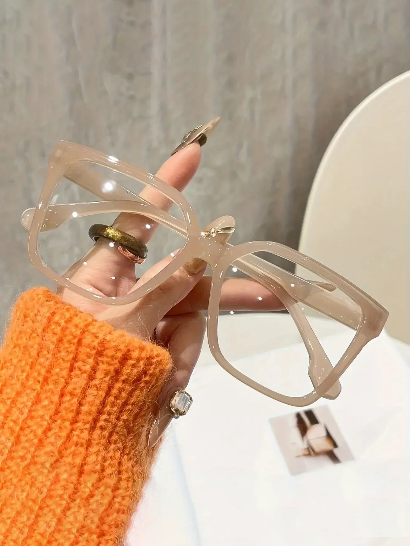 1Pc/2Pcs/3Pcs/4Pcs Elegant Geometric Glasses – Simple & Stylish Transparent Lenses | Daily Office & Reading Eyewear