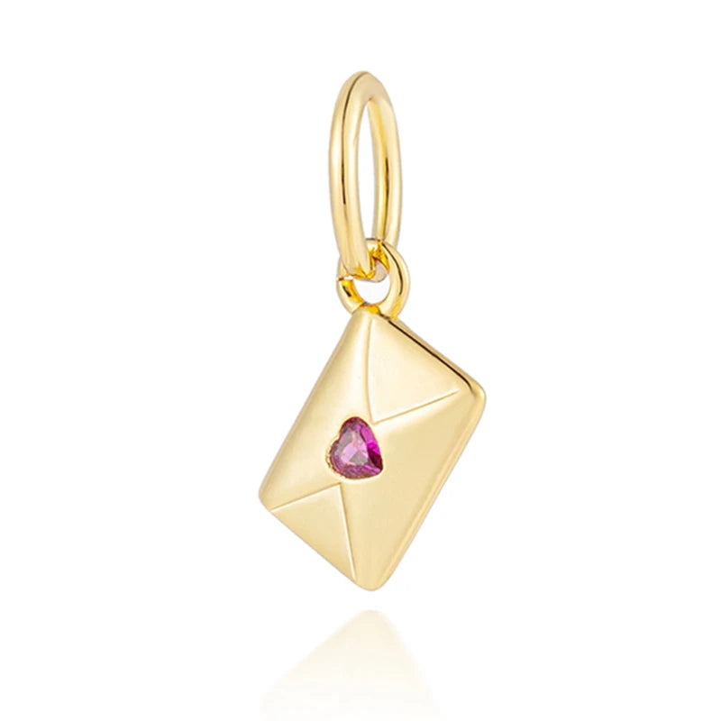 Sparkling Gold Plated Heart & Flower Clip Dangle Charm Beads | Fits Original Snake Bracelet & Necklace | DIY Jewelry Gift for Women