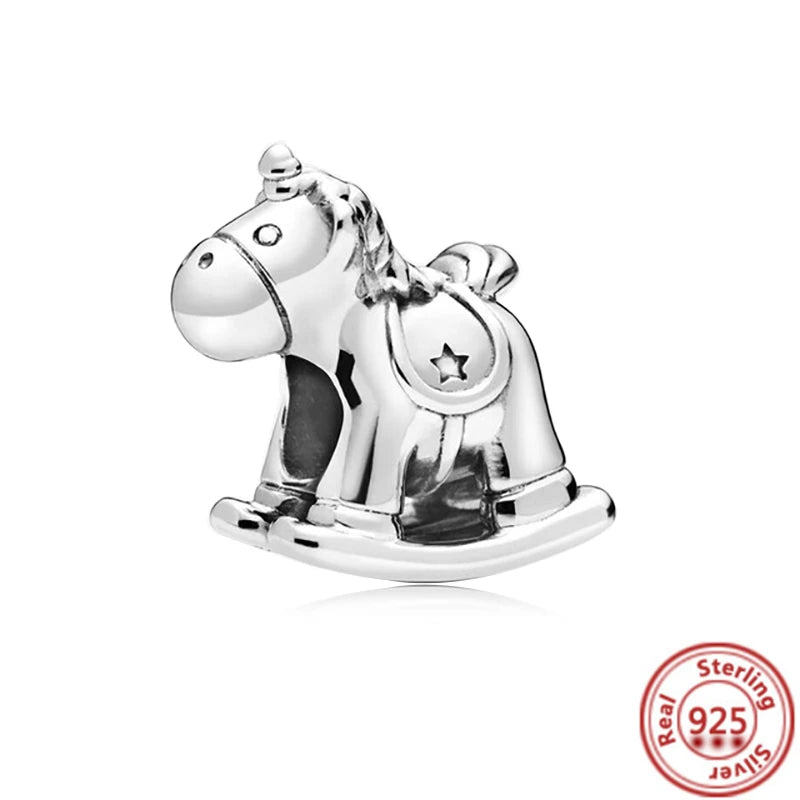 925 Sterling Silver Heart-Shaped Moon Rose Beads Charm | Classic Random Blind Bag | Affordable DIY Bracelet Jewelry Gift