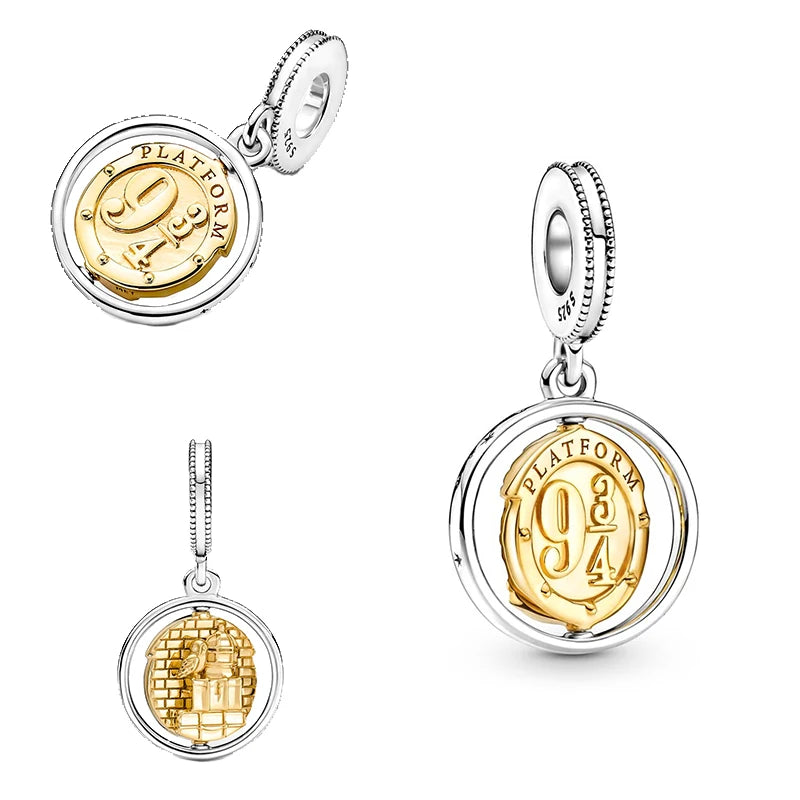 Disney Harry Potter 925 Sterling Silver Charm Bead | Fits Original Bracelet | Women’s DIY Jewelry Gift