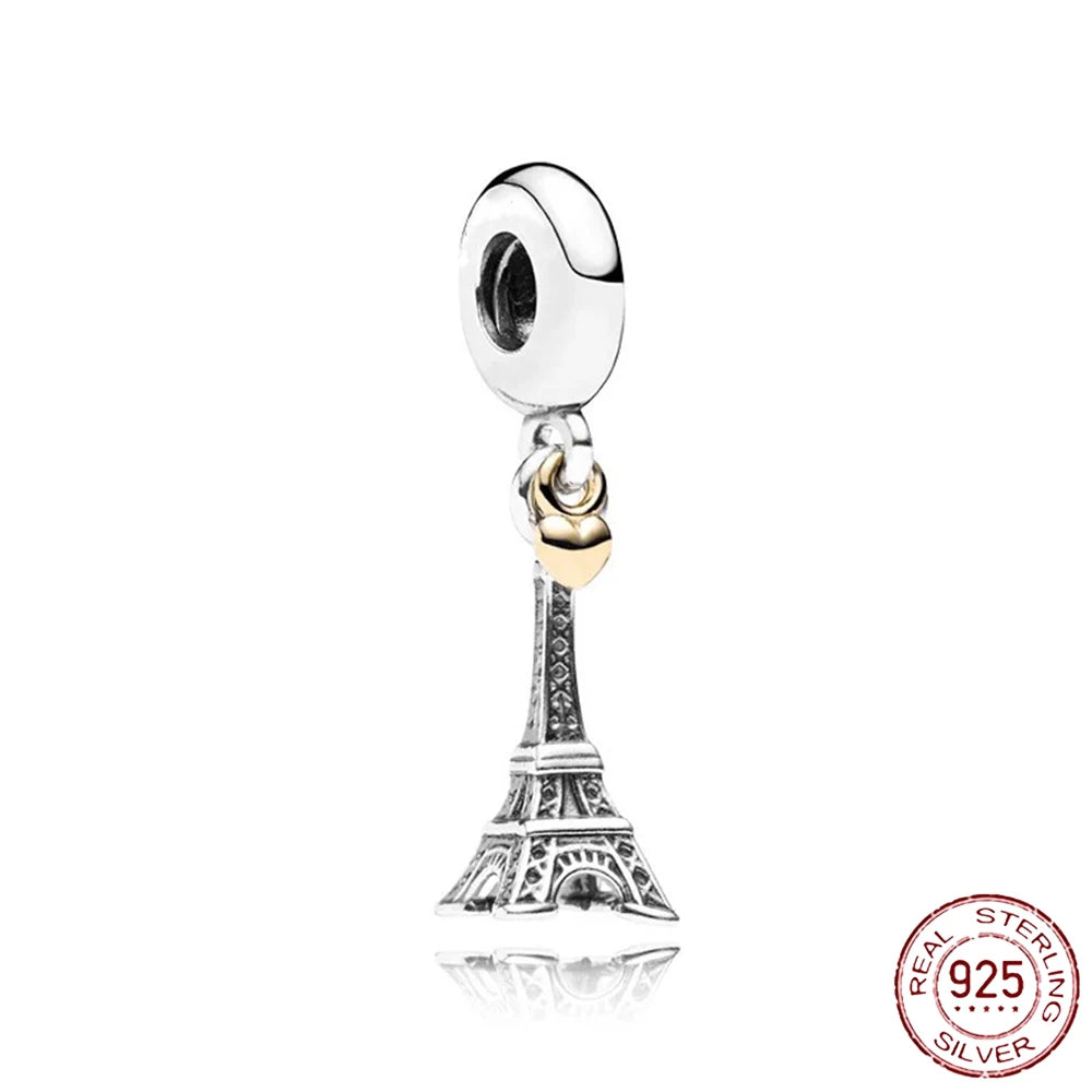 925 Sterling Silver Angel Wings & Swan of Love Heart Charms – Fit Pandora Bracelet DIY Women’s Jewelry Gift