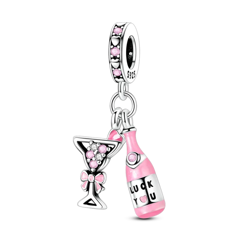 925 Sterling Silver Golden Autumn Charms | Maple Leaf & Pumpkin Beads Fit Original Bracelet DIY Jewelry Gift