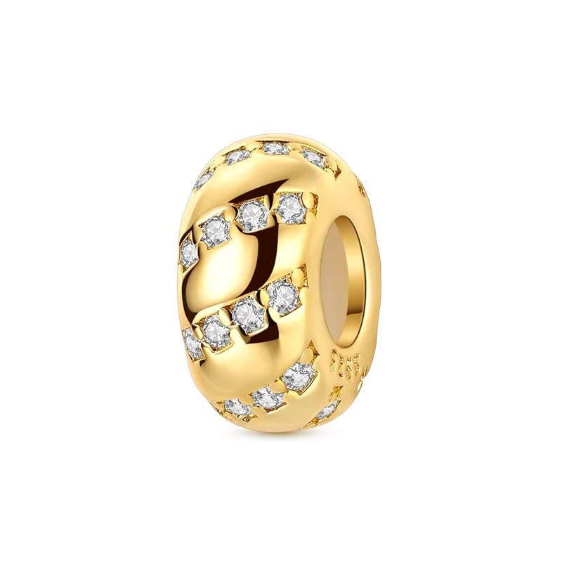 Gold Series Sun & Leopard Charm Beads – Original 925 Sterling Silver Inlaid Zircon DIY Pendants for Bracelet Jewelry Gifts