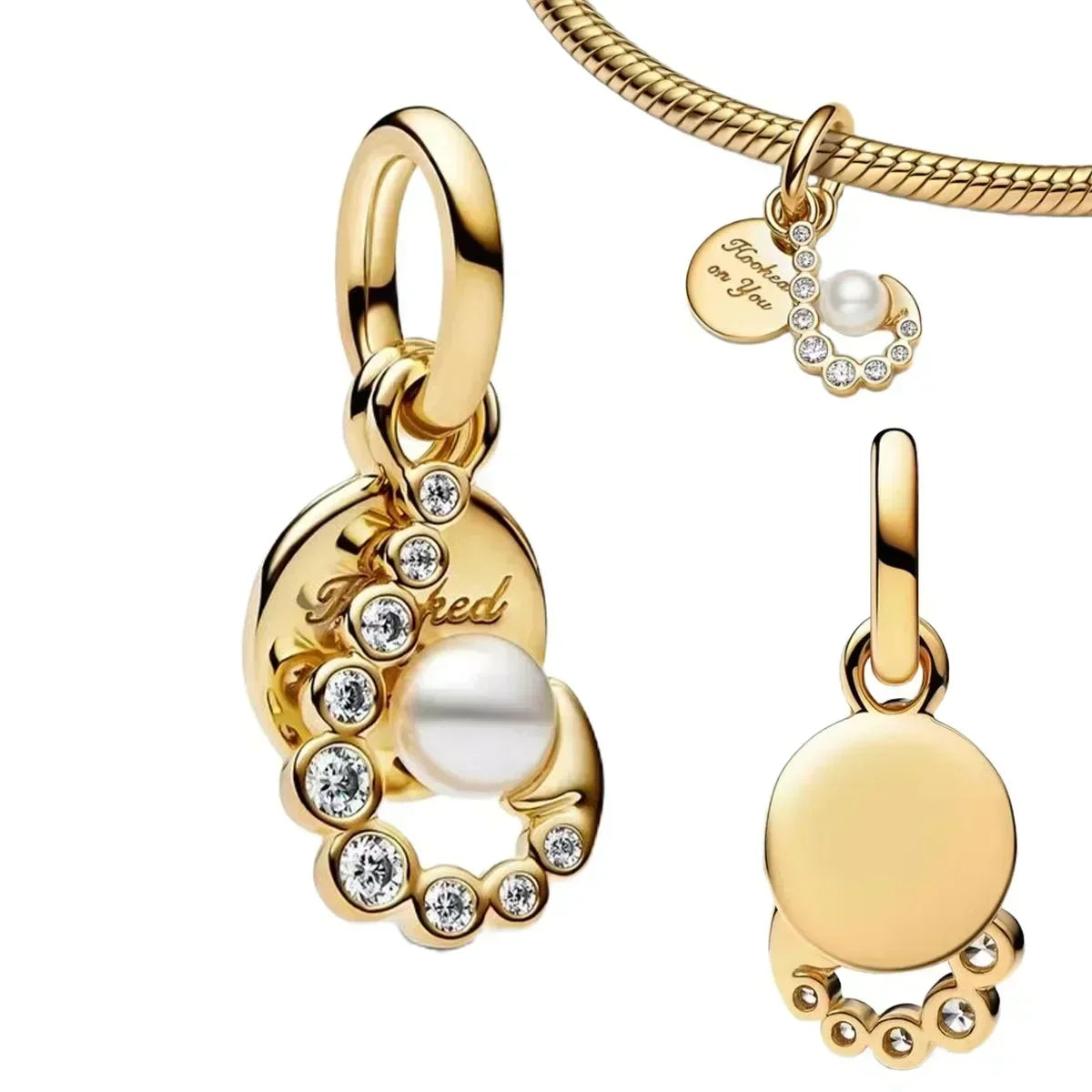 925 Sterling Silver Summer Ocean Charms | Pearl Shell Octopus Clip Beads & Jewelry Set for Women