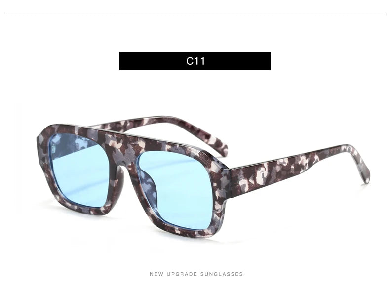 Classic Rectangular Large Frame Sunglasses – Women Fashion New Retro Sun Glasses | INS Eyeglasses Men Unisex