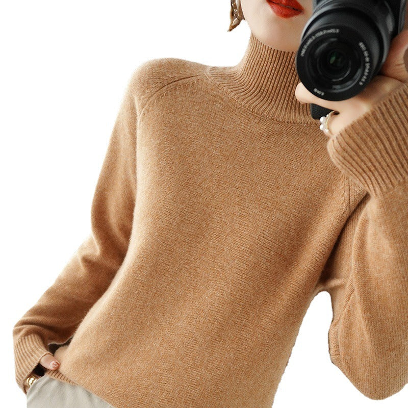 2025 Casual Autumn Winter Women Turtleneck Sweater – Thick Warm Long Sleeve Korean Knit Pullover